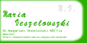 maria veszelovszki business card